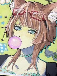 手描き イラスト 色紙