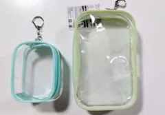 ビニールポーチ ぬいポーチ グリーン 2点セット ぬい活 推し活