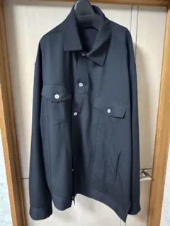 【極美品】BLACK COMME des GARÇONS バラ柄 ジャケット ポリエステル 縮絨 フリル 薔薇 装飾 シングルジャケット | ブランド