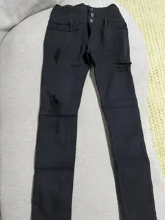 INGNI ブラック デニムパンツ Mサイズ ダメージ加工