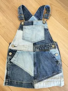 【GAP】デニムパッチワーク サロペット