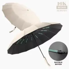 【海の日差しに】32本骨 耐風折りたたみ傘 晴雨兼用 UPF50+ UVカット