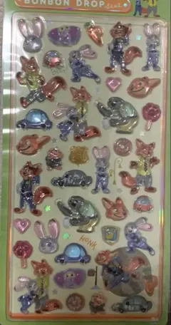 ボンボンドロップシール　ディズニー　ズートピア　正規品