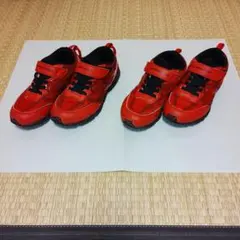 2足セット MOONSTAR SUPERSTAR レッド 20cm EE