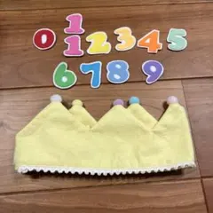 フェルト製王冠と数字セット