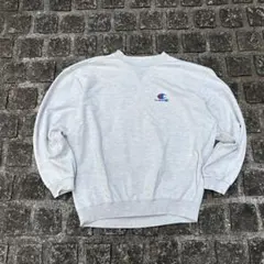 一点物 90s スウェット チャンピオン 刺繍ロゴ 日本製 ライトグレー