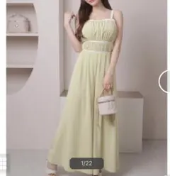 タグ付き未使用品　バイカラーリボンギャザーロンパース