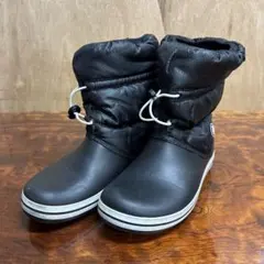 クロックス　ブラック 防水 ダウンスタイルブーツ　　0225o249