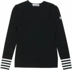 BORDERS at BALCONY ラウンドネックニット 黒 サイズ36