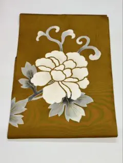 正絹　名古屋帯 花柄 おしゃれ　大胆な花柄　個性的