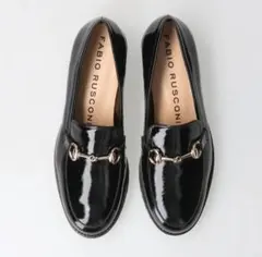 美品38【FABIO RUSCONI EVAタンクソールビットローファー】