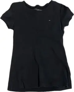 Tommy ロゴTシャツ　半袖　ワンポイント　ブラック