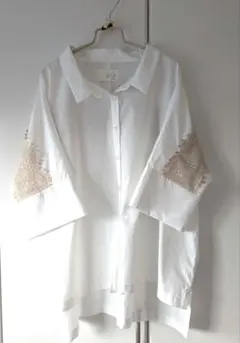 n'Or 配色バックレースドルマンシャツ　オシャレウォーカー