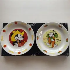 未使用⭐︎ディズニー　ミッキー　丸皿2枚セット