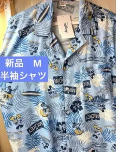 ミッキー　ミニー　ハワイ　総柄　アロハシャツ　半袖　ディズニー　Alohaのサムネイル