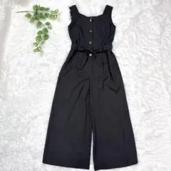 ✨美品✨PLST オールインワン ブラック サロペット M ワイドパンツ 上品