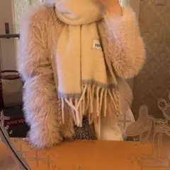 nugu アイボリー ショート アウター ファー ファーコート