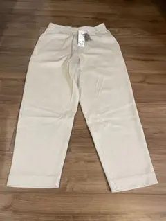 未使用品 タグ付き UNIQLO U フレンチリブパンツ M ライトグレー