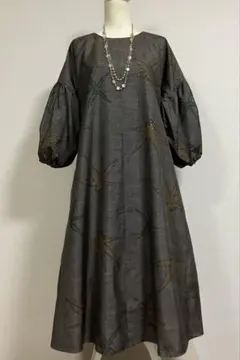 大島紬リメイクワンピース