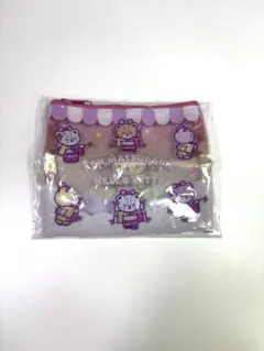 【新品未開封】　マツケンサンバ　ハローキティ　クリアラメポーチ　パープル