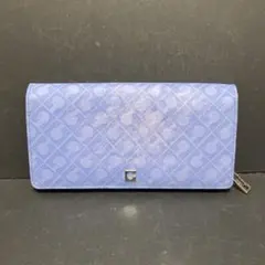 ゲラルディーニ　ロゴ入りライトブルー長財布　美品訳ありのサムネイル