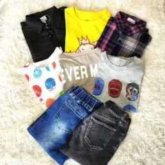 【120cm】８品 夏秋物 子供服 まとめ売り 男の子 カジュアル 目玉商品のサムネイル