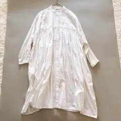 美品✨リミフゥ ヨウジヤマモト コットン100% Vネック ワンピース M 白
