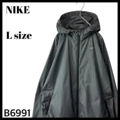 NIKE ナイキ チェック柄 フード付き ジャケット ブルゾン 黒 白 メンズL