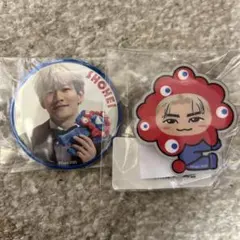 浦川翔平 缶バッジ ミャクミャクなりきりフラッグアクセサリー 2点セット