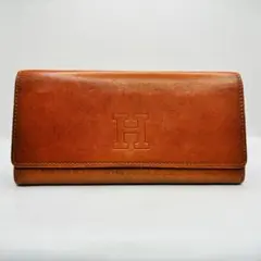 HIROFU Hロゴ レザー長財布 ブラウンのサムネイル