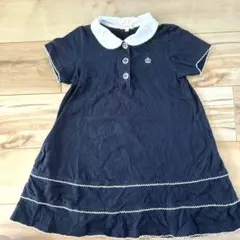 Hushush 襟付きワンピース 120サイズ ネイビー