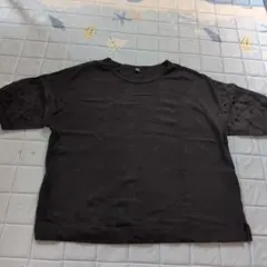 UNIQLO　レディースレース袖 コットン TシャツLサイズのサムネイル