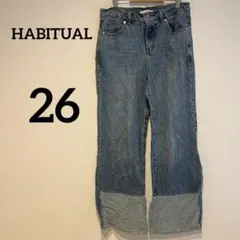 一点物✨️HABITUAL【26】カットオフヘムデニム ジーンズ シンプル ラフのサムネイル