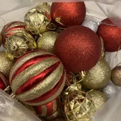 クリスマスオーナメントセット（赤・金・銀）