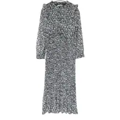 amelier MAJESTIC LEGON花柄長袖ロングワンピース グリーン