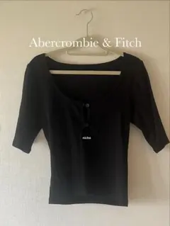 Abercrombie & Fitch リブTシャツ ブラック Sのサムネイル
