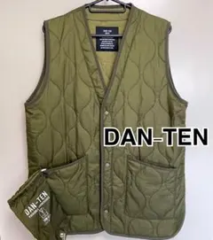 DAN-TEN キルティングベスト　カーキ オリーブ　ミリタリー　軽量