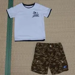 Tシャツ＆迷彩半パン　ハーフパンツ　110セット