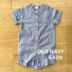 半袖カバーオール　綿100% オールドネイビー OLD NAVY 6-12Mのサムネイル