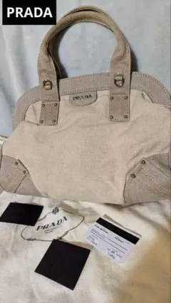 PRADA ベージュ ハンドバッグ