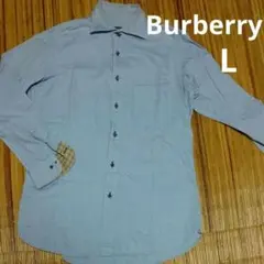 Burberry BLACK LABEL　ストライプシャツ　カフス　ノバチェック