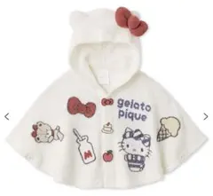 新品◉サンリオハウス　ジェラートピケ　スムーズィーポンチョ　キティ　オフホワイト
