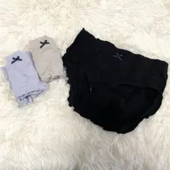 【新品未使用】リボン付き レディースショーツ 3枚セット　伸縮性抜群