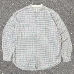パパス Mサイズ フランネルシャツ チェック柄 長袖 綿100% ネルシャツ