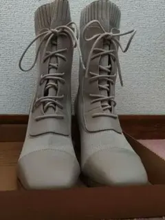 ORiental TRaffic ベージュ サイドゴアブーツ Lサイズ
