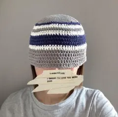 クロシェハット　クラッシャーハット　バケットハット　かぎ編み帽子　ハンドメイド