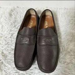 PRADA ダークブラウン ローファー