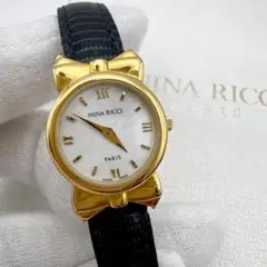 電池交換済 NINA RICCI ニナリッチ 腕時計 スイス製 ゴールド 箱付