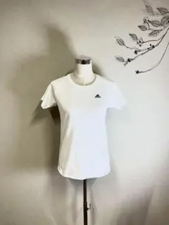 adidas レディース Tシャツ スポーツ ウェア 白 L 【c0135】