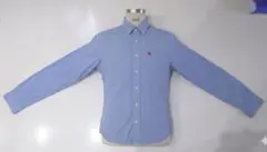Abercrombie & Fitch 水色チェックシャツ XXL
